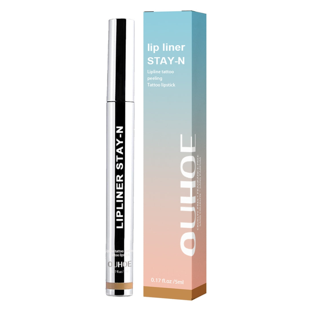 Sacheu Lip Liner Stay-N - Peel Off Lip Liner Tattoo, Peel Off Lip Stain, Long Lasting Lip Stain Peel Off, Infused with Hyaluronic Acid & Vitamin E, cLOVER